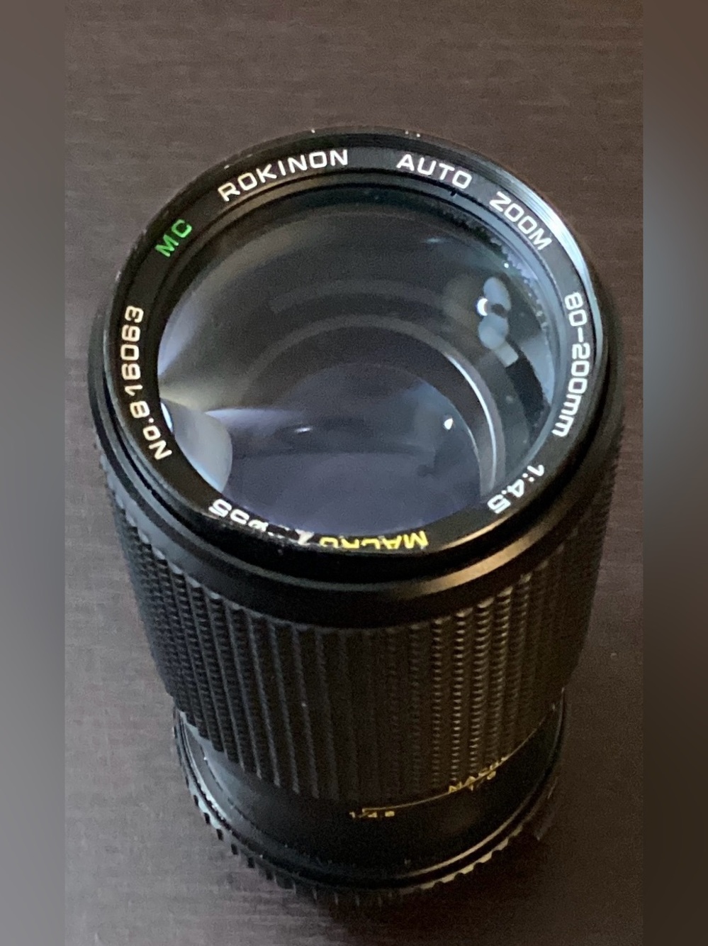 Rokinon 80-200mm f/4.5 Auto Zoom Telephoto Lens - Black with Camera Lens Cover